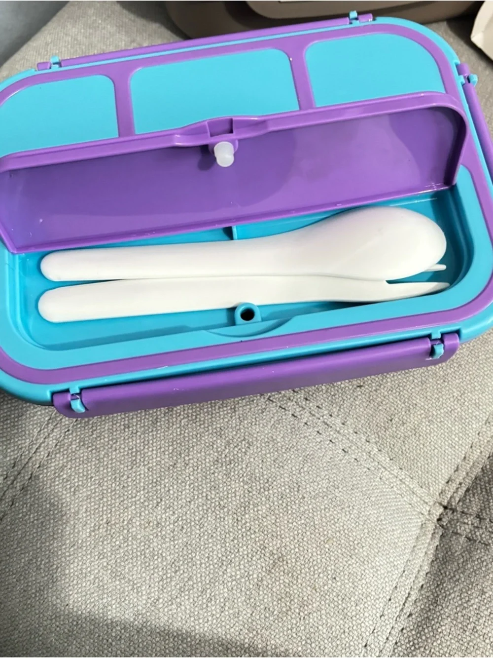 Bento Box Lunch Container in Beige - Picture 4 of 10